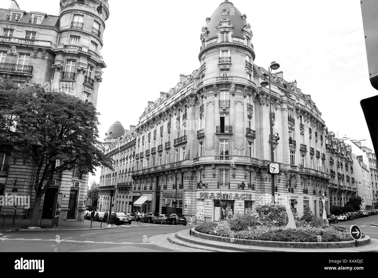 Paris, France typical haussmann apartments in the sixteenth