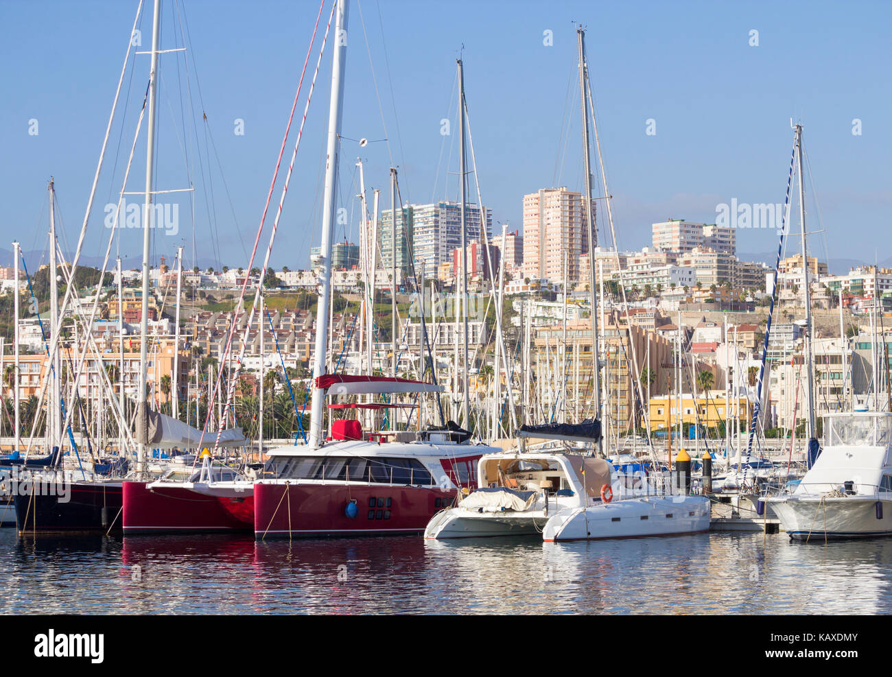 Yachts in Las Palmas marina (muelle deportivo) on Gran Canaria, Canary  Islands, Spain Stock Photo - Alamy