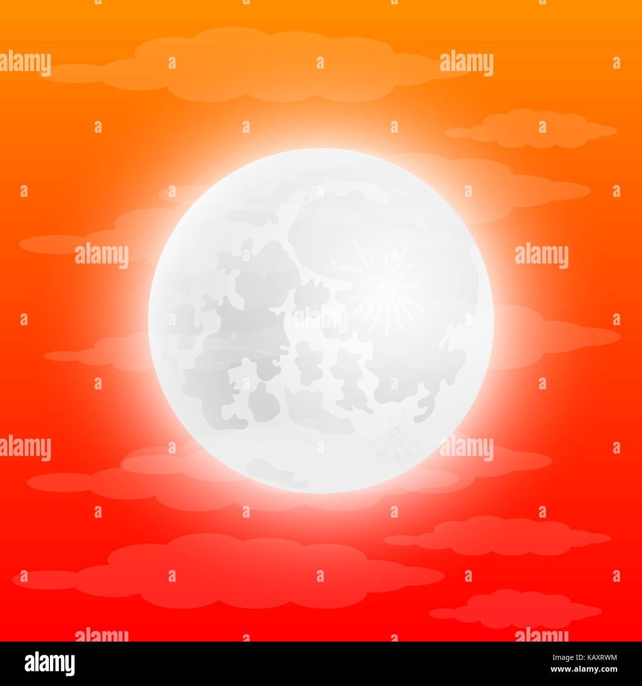 Full moon glowing in night Stock Vector Images Alamy