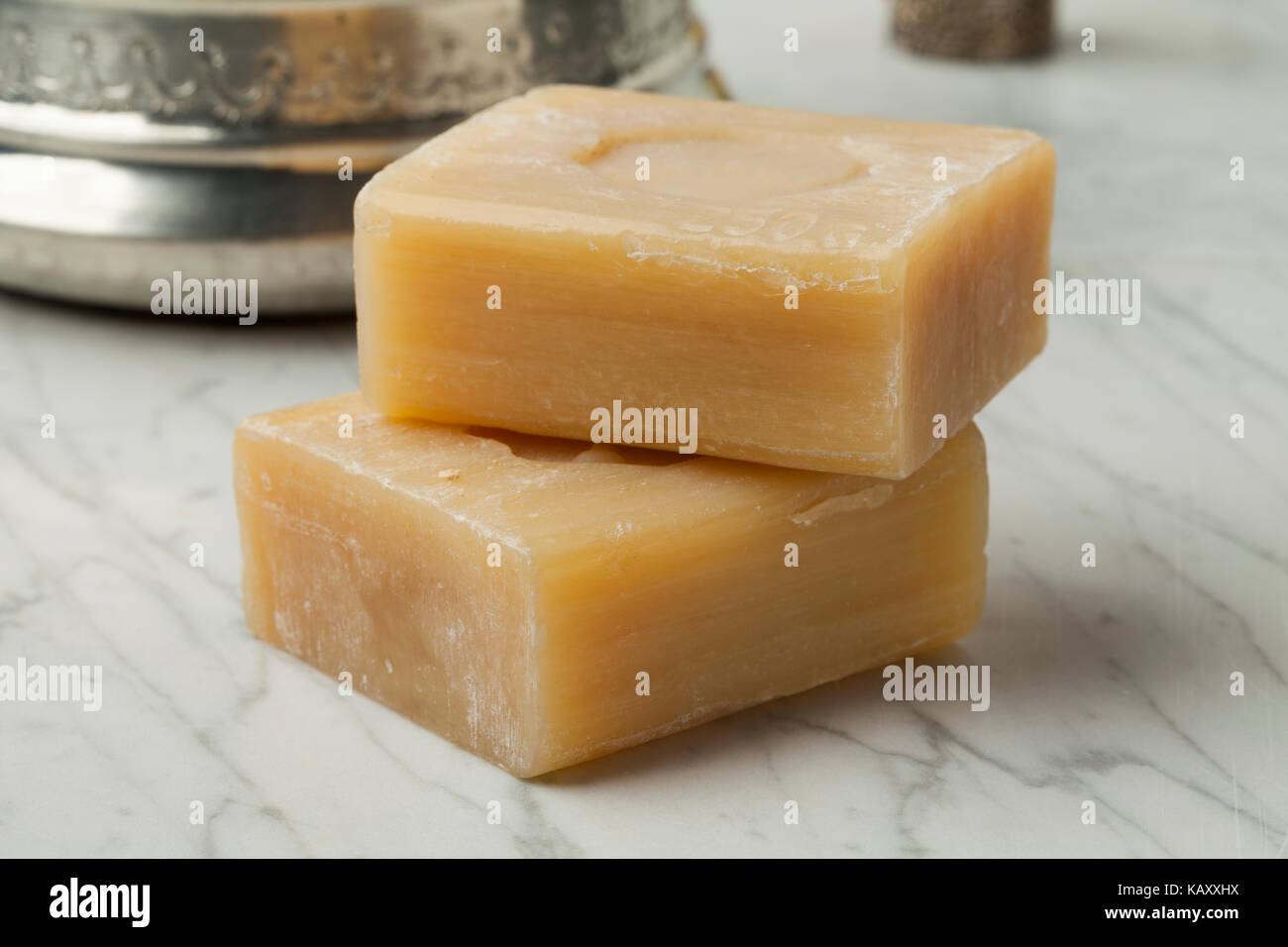 Pieces of traditional Moroccan soap for hamam Stock Photo
