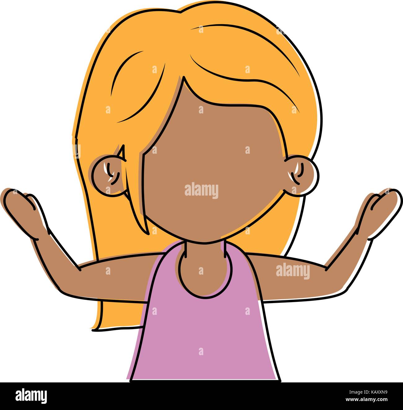 Group school kids raising hands Stock Vector Images Alamy