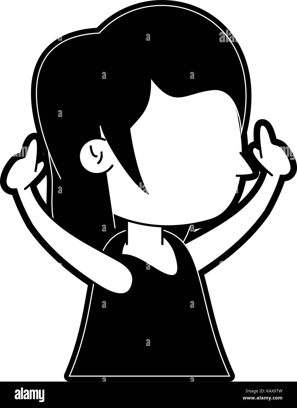 girl raising arms up icon image Stock Vector Image & Art Alamy