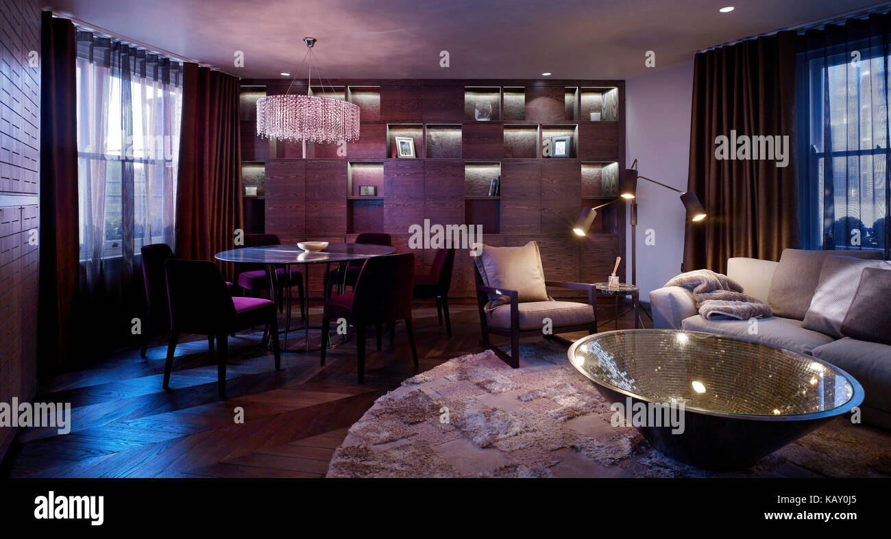 Living room. Knightsbridge Apartment, London, United Kingdom. Architect ...