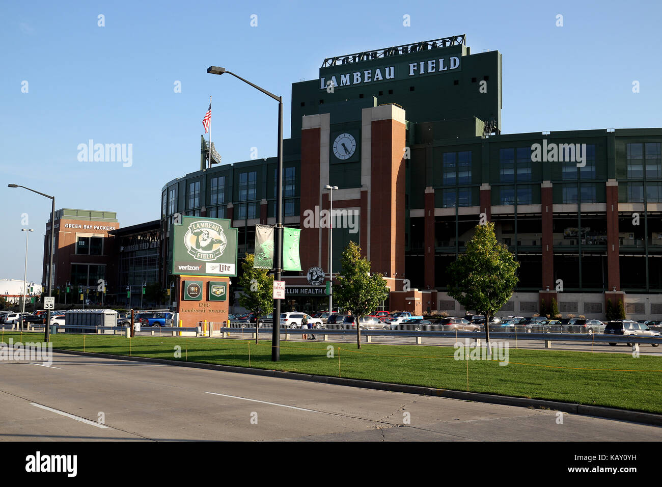 Green Bay, Wisconsin, Lambeau Field home of the NFL Green Bay Packers. Stock Photo