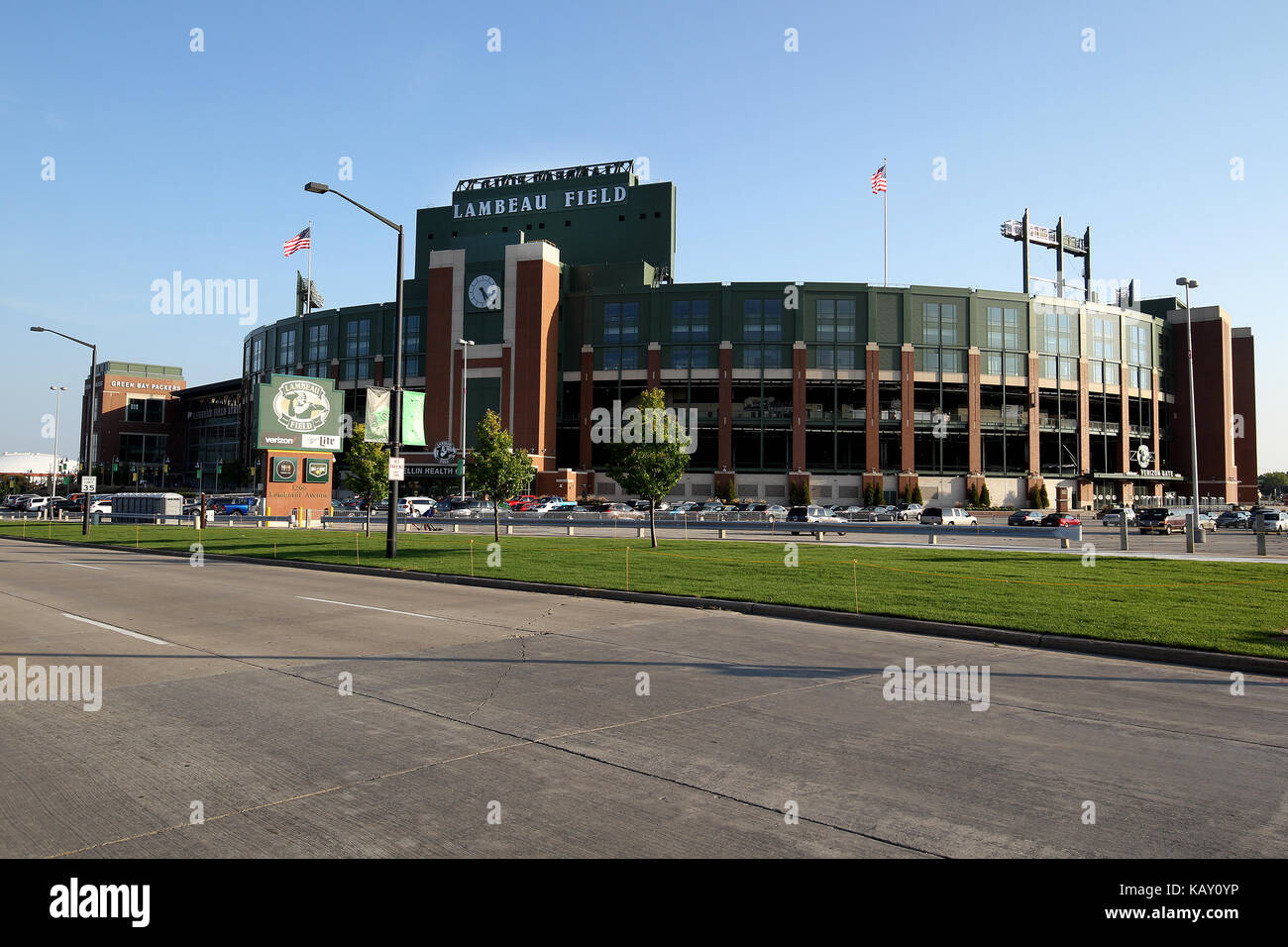 Green Bay, Wisconsin, Lambeau Field home of the NFL Green Bay Packers. Stock Photo