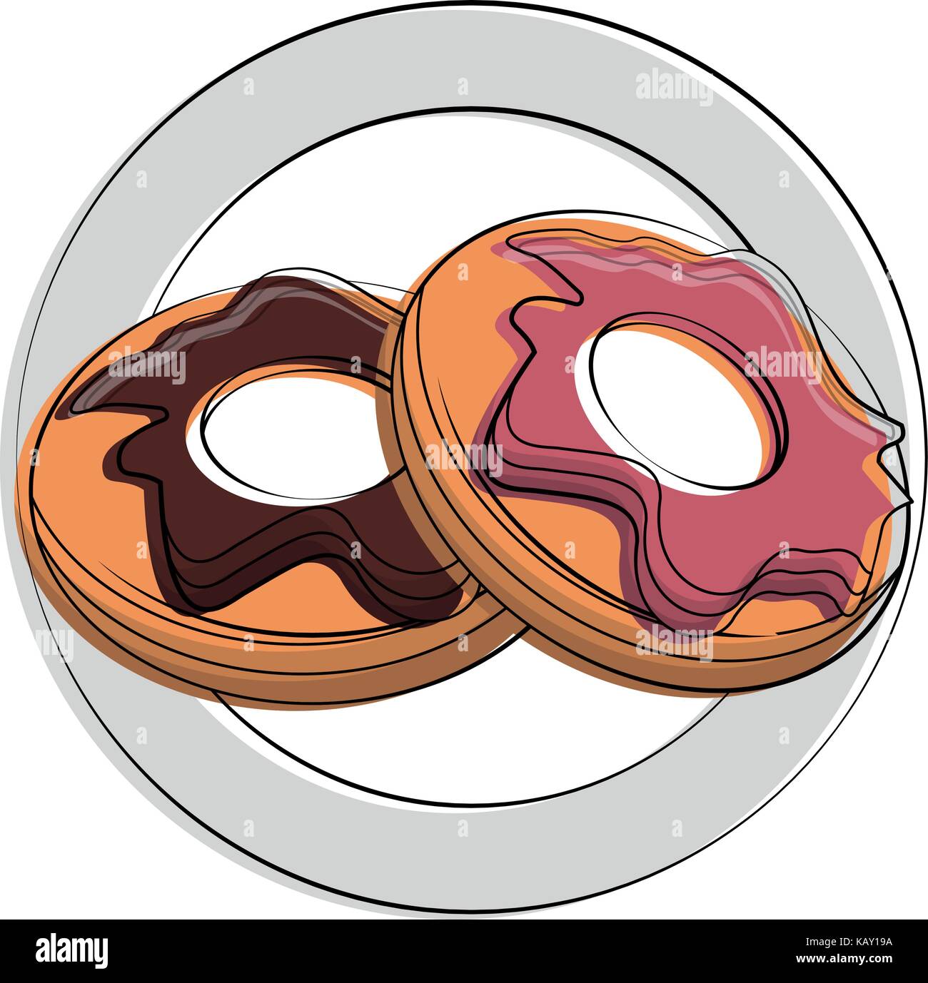 donut pastry food related image Stock Vector Image & Art - Alamy