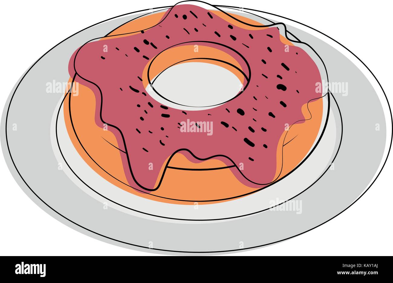 donut pastry food related image Stock Vector Image & Art - Alamy