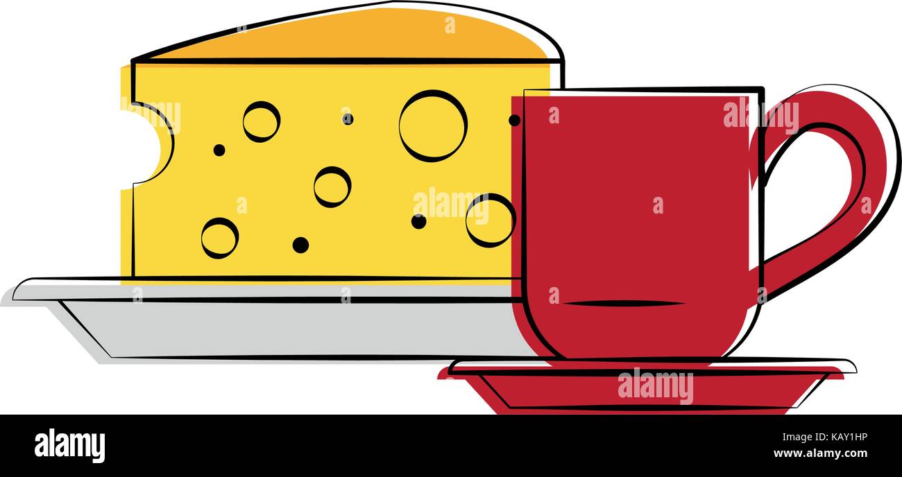 cheese with coffee food related image Stock Vector Image & Art - Alamy