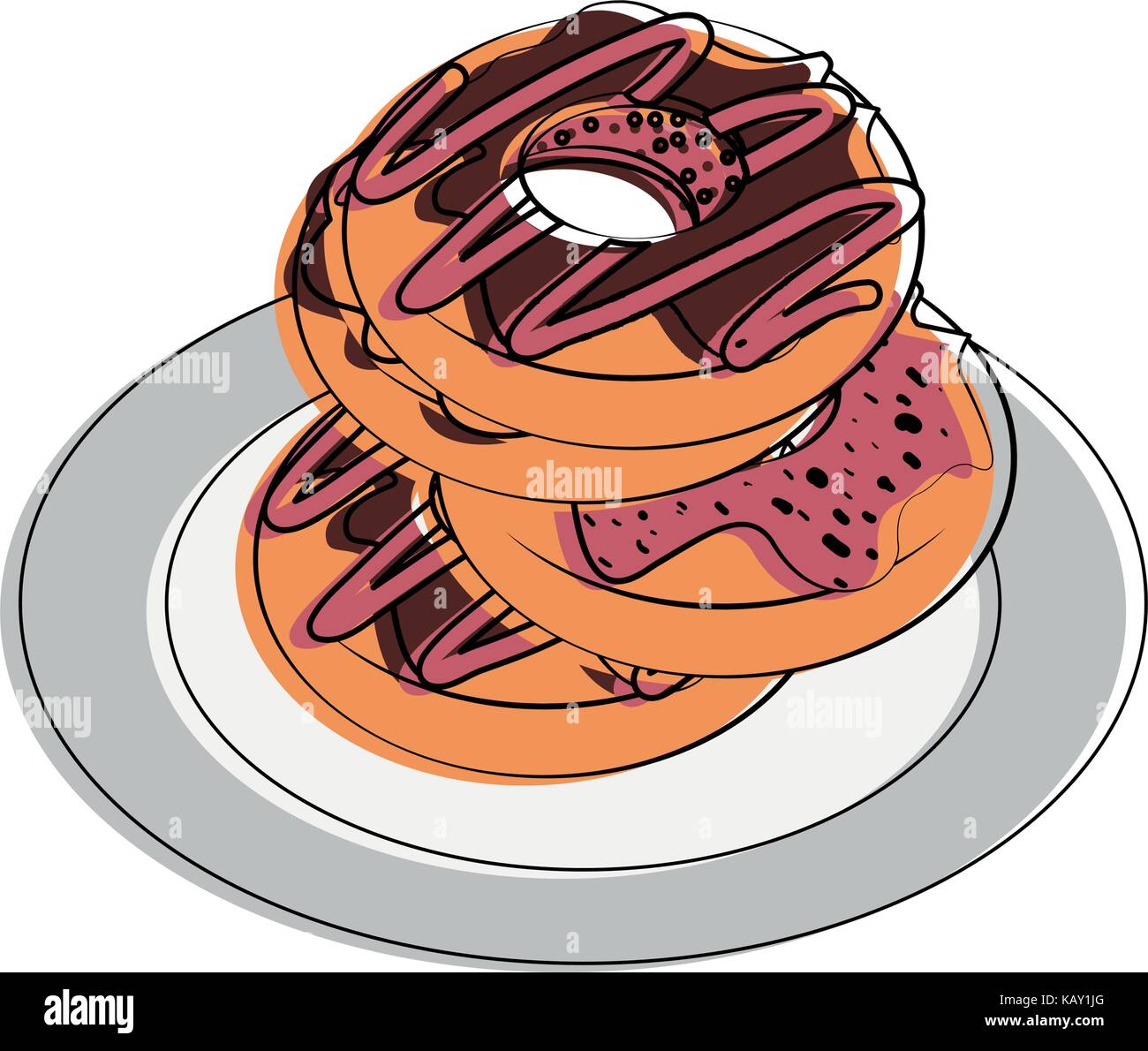 donut pastry food related image Stock Vector Image & Art - Alamy