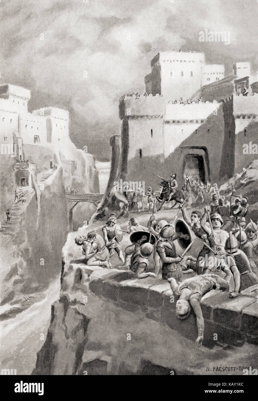 The revolt of Megara against Athens, 446 BC.   From Hutchinson's History of the Nations, published 1915. Stock Photo