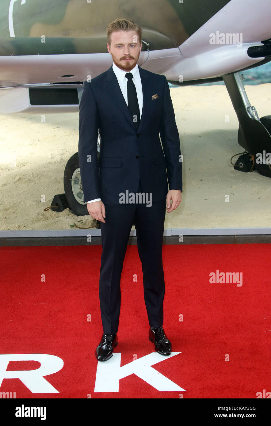 Jul 13, 2017 - Jack Lowden attending Dunkirk World Premiere, Leicester Square Garden in London, England, UK Stock Photo
