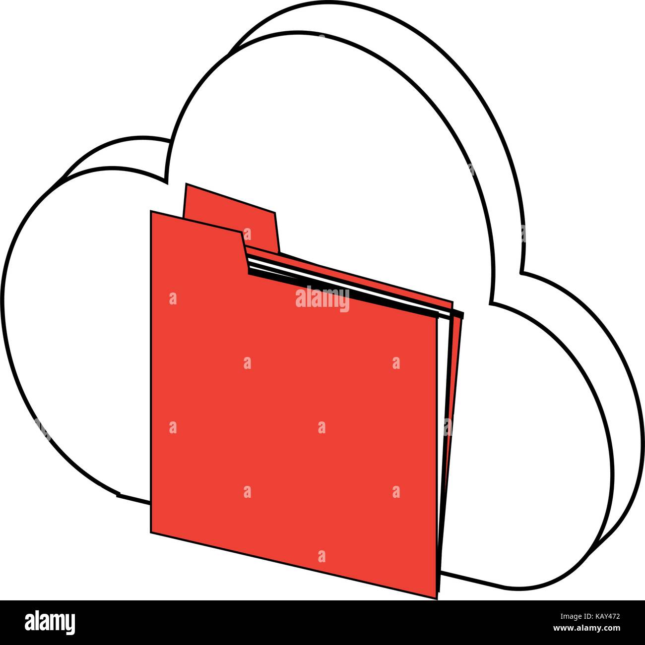 file folder cloud storage icon image Stock Vector Image & Art - Alamy