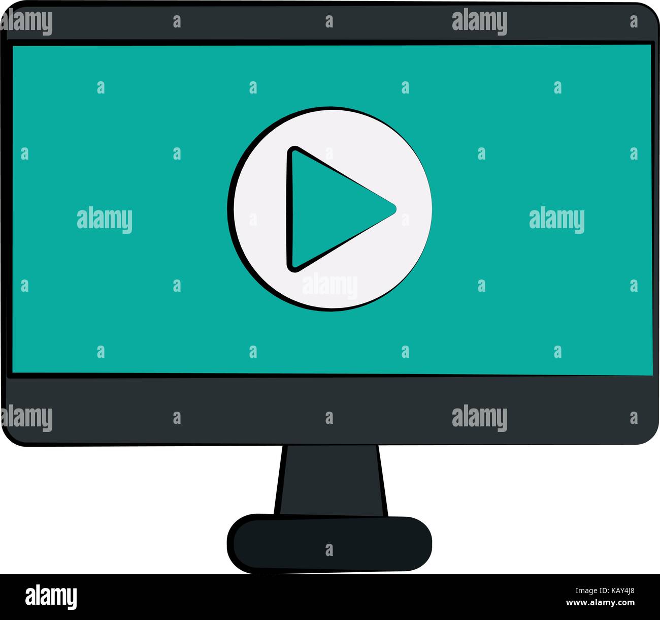 computer play video icon image Stock Vector Image & Art - Alamy