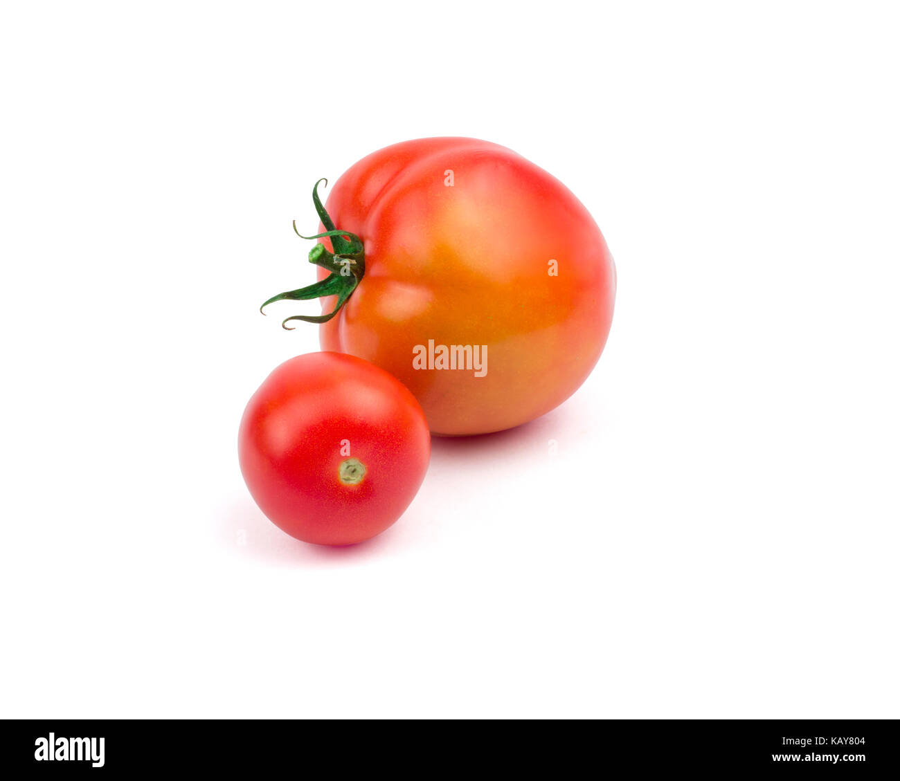 Tomatoe(s) isolated on white background. Clipping path included in jpeg. Stock Photo