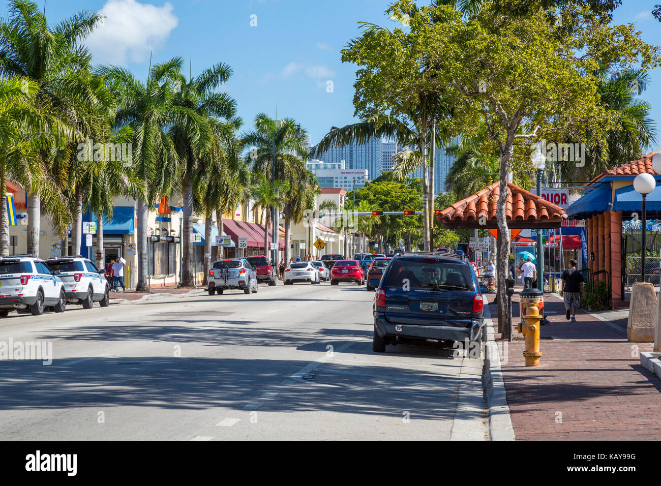 Miami, Florida.  Calle Ocho (Eighth Street), Little Havana. Stock Photo