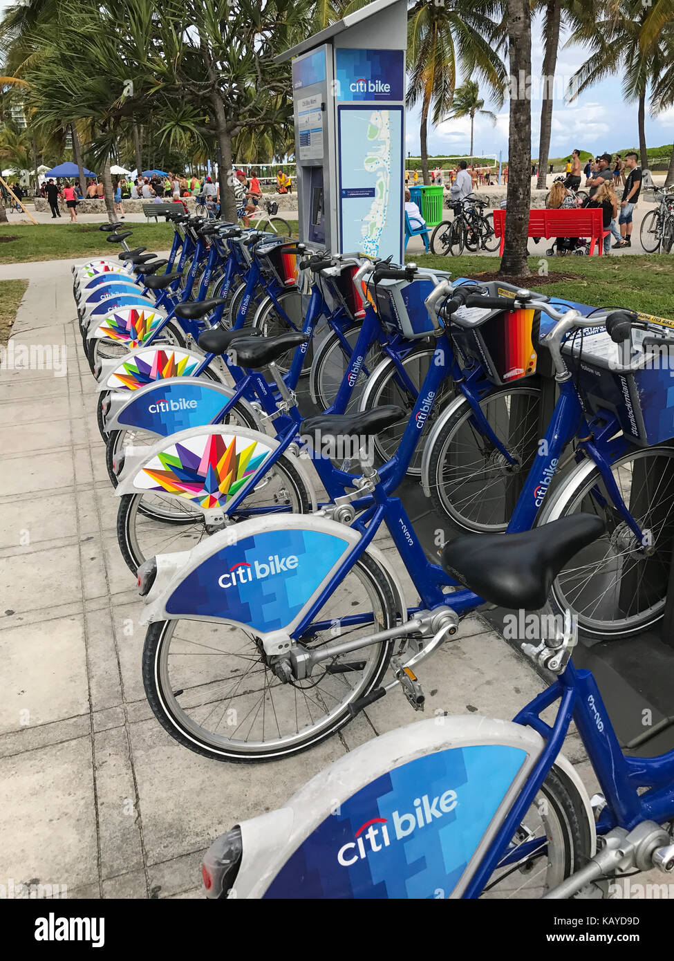 Miami Beach, Florida. Citibike, the South Beach Bike-share Program Stock  Photo - Alamy