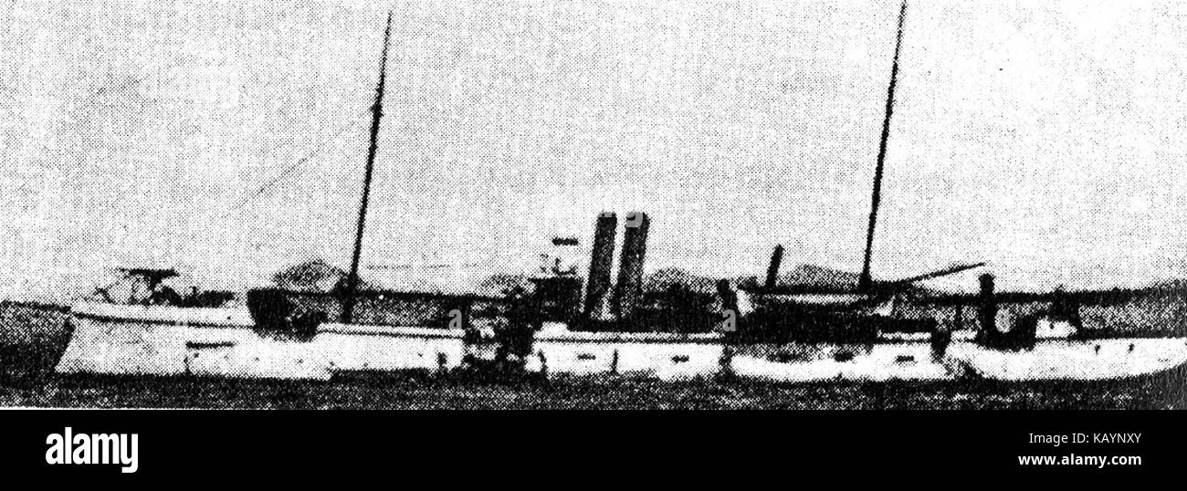 Venezolanisches Kanonenboot Bolivar ex spanisch Galicia, Baujahr 1891 Ab 1899 in der venezolanischen Marine Stock Photo
