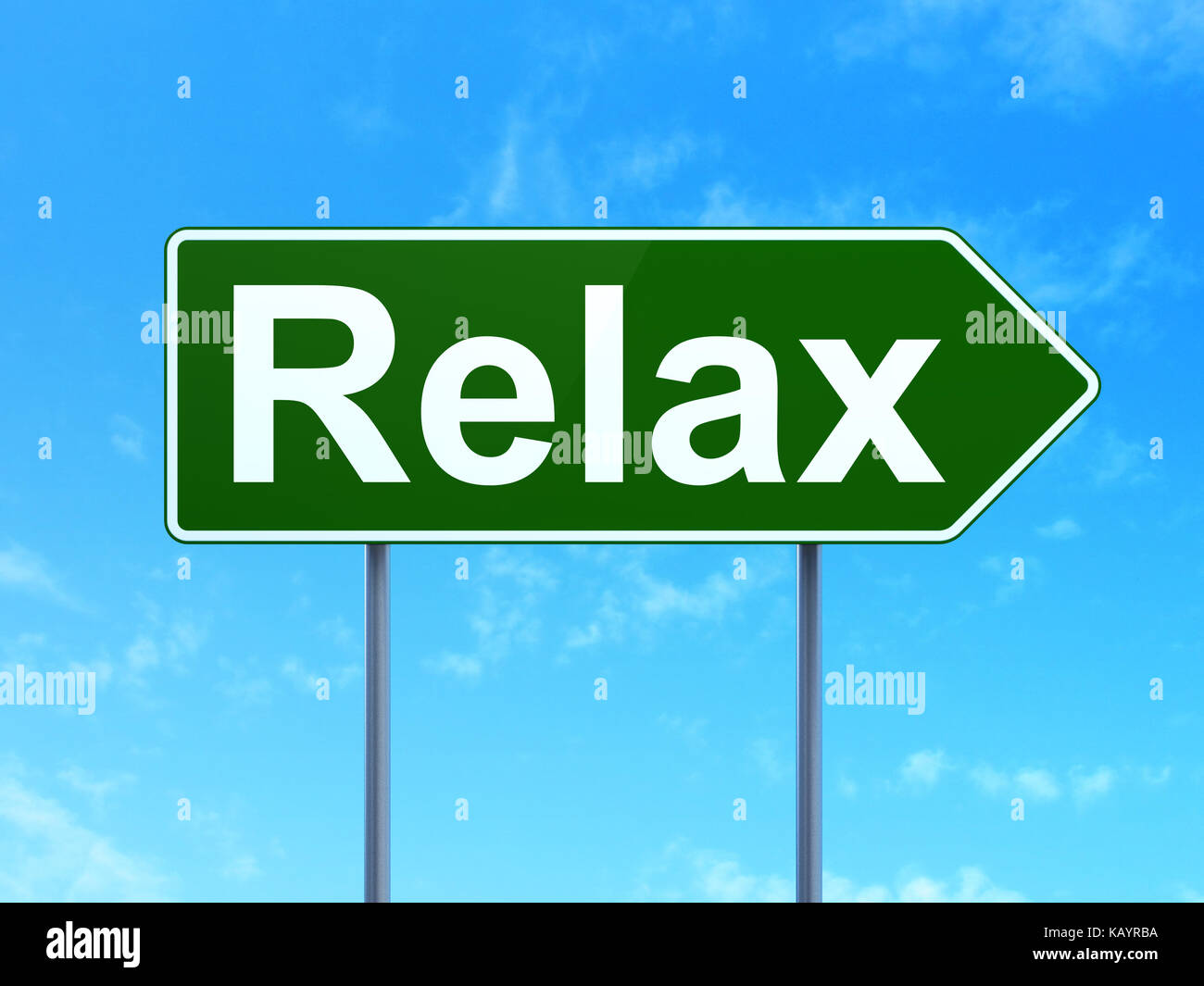 Tourism concept: Relax on road sign background Stock Photo - Alamy