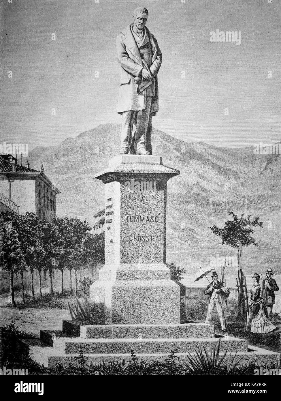 Tommaso Grossi monumento Bellano Stock Photo Alamy