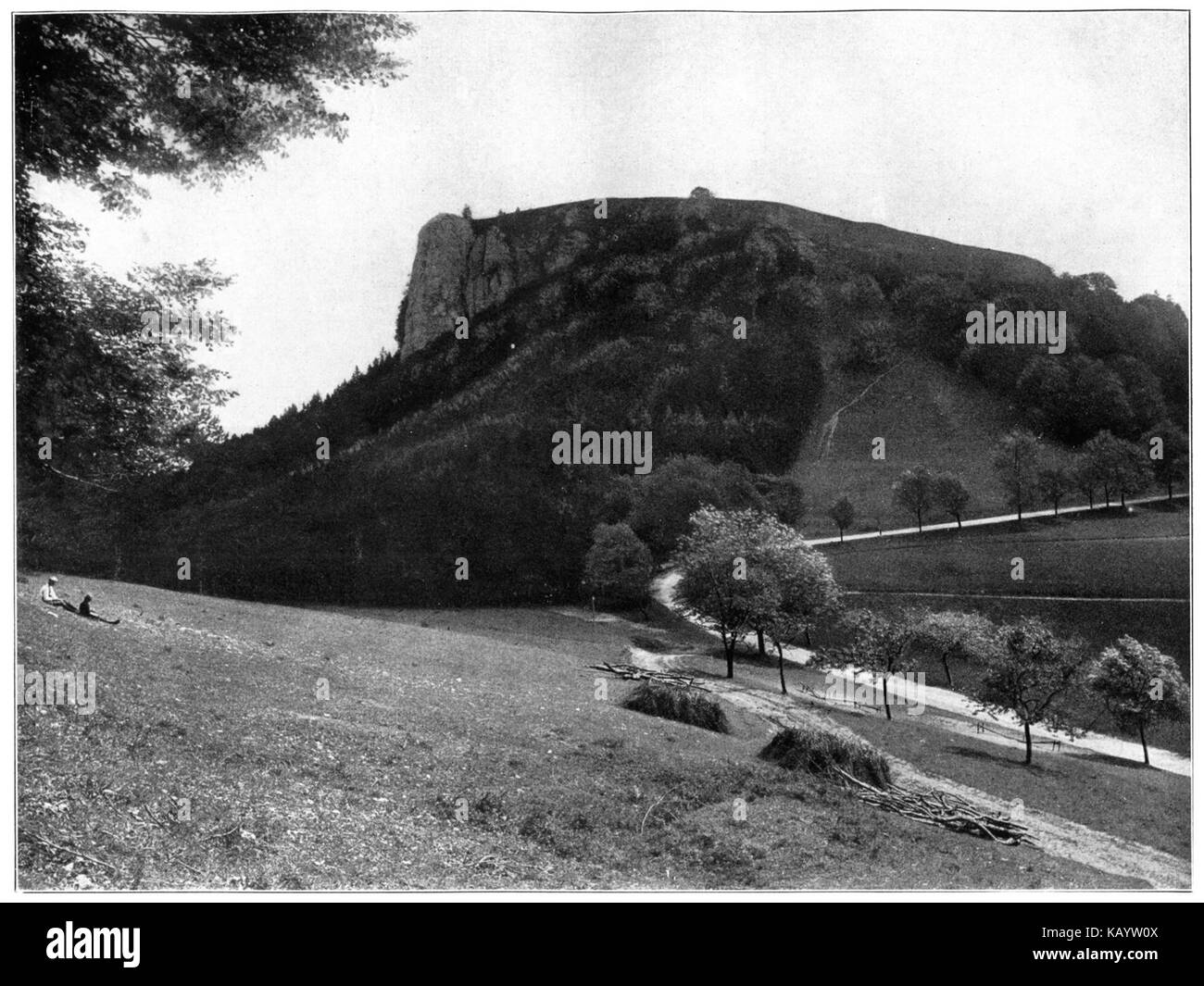 Unser Land 1925 B13, Lochenstein in den Balinger Bergen, von der Trappen Stock Photo