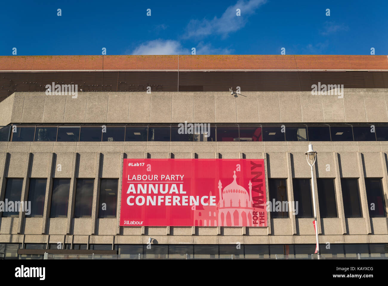 Labour Party Annual Conference 2017 banner, Brighton, England, UK Stock Photo