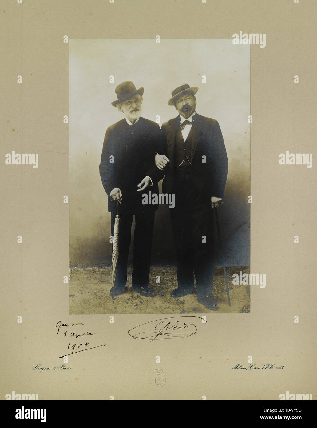 Verdi and Tamagno Stock Photo