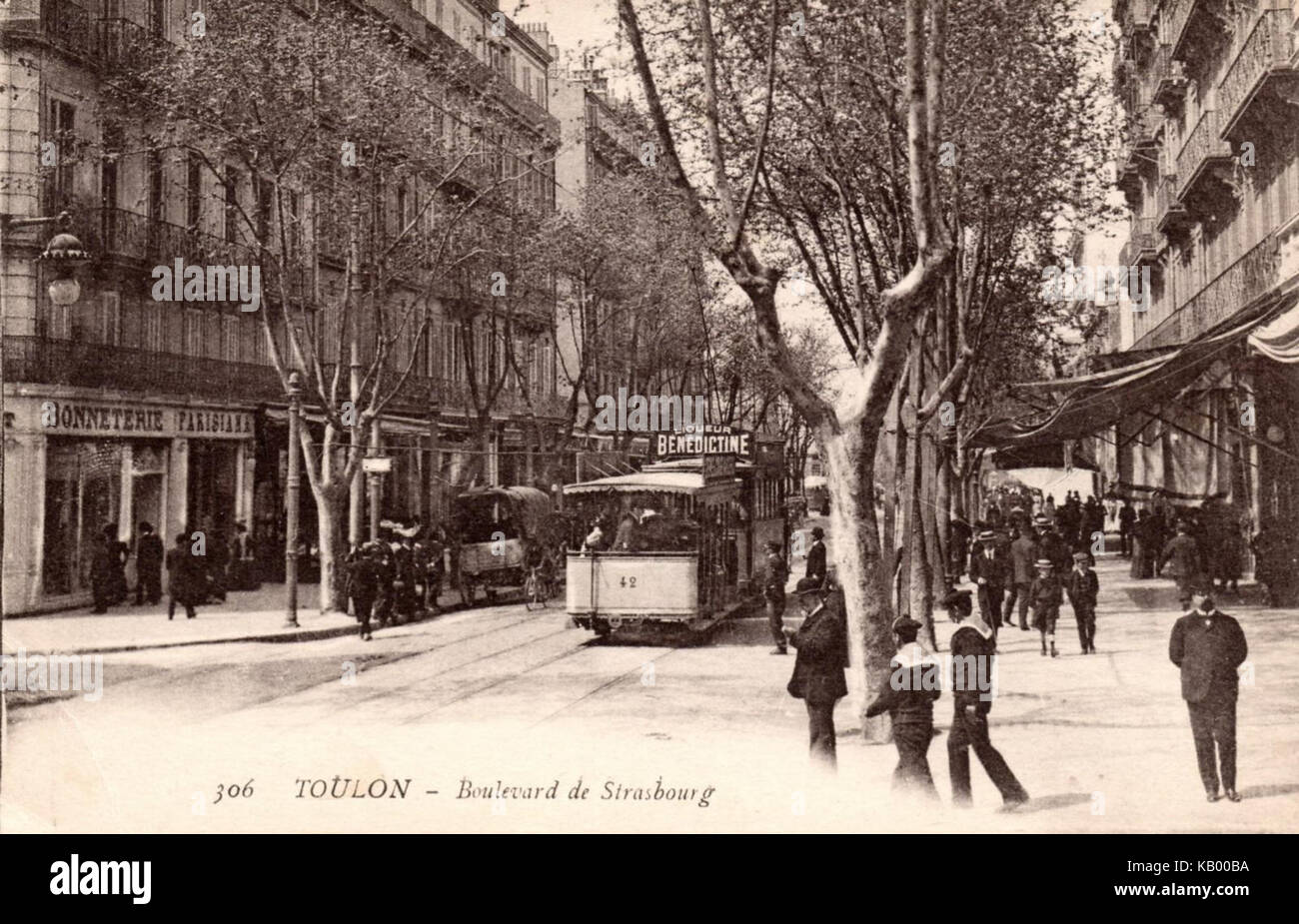 Toulon Bd De Strasbourg Tramway 1910 Stock Photo Alamy