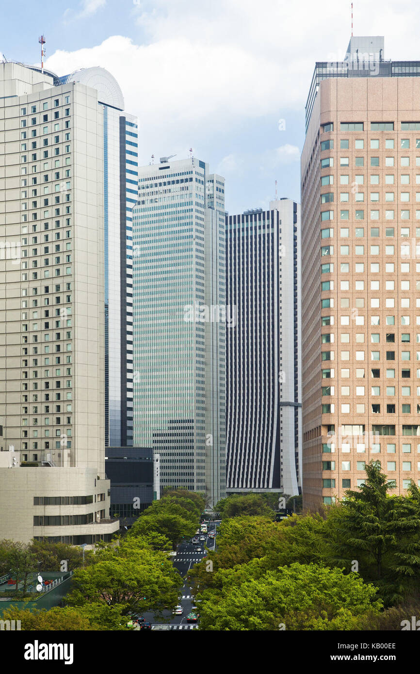 Japan, Tokyo, Shinjuku area, high rises, Stock Photo