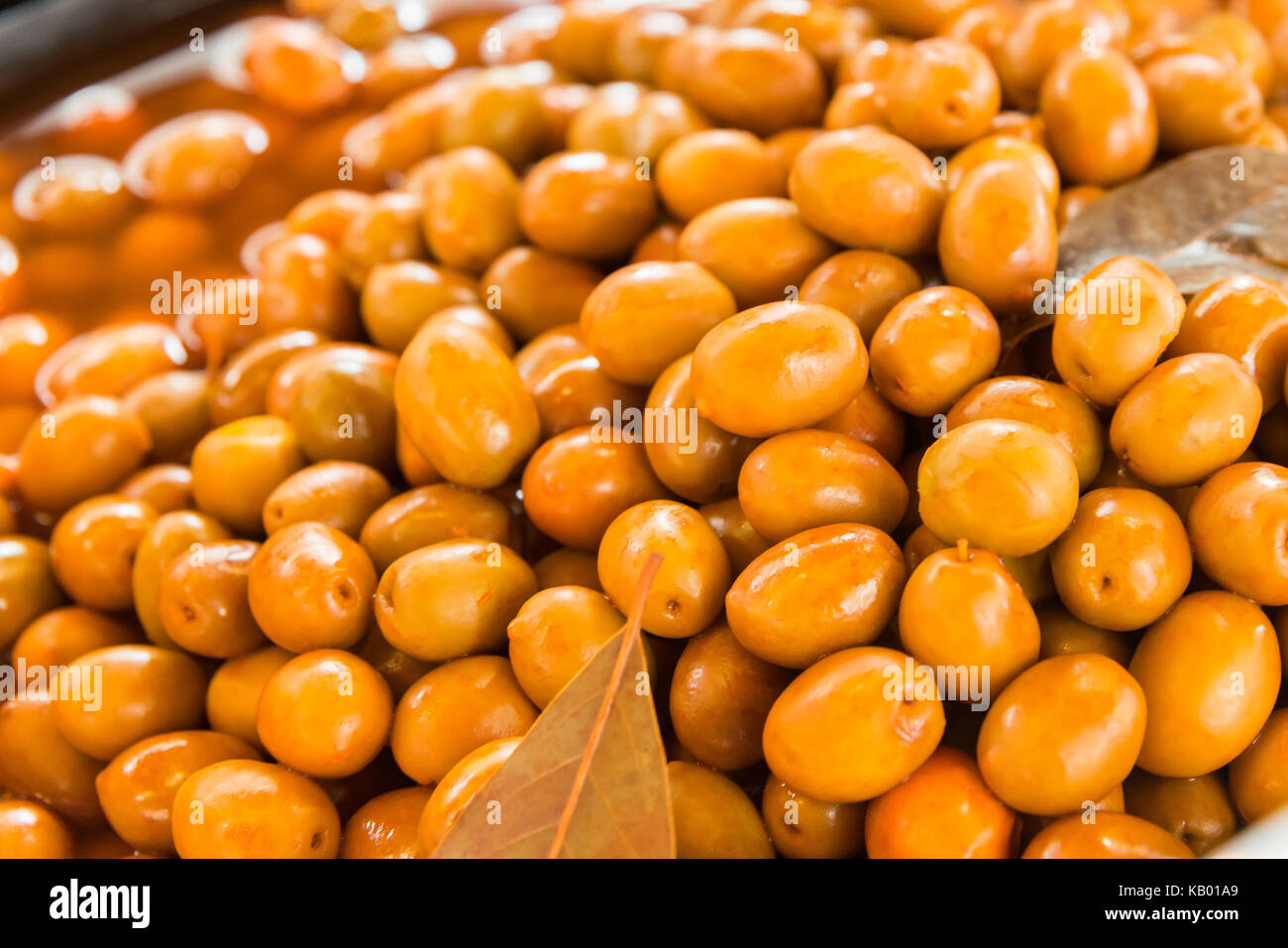 delicious mojo picon  olives in market. Stock Photo