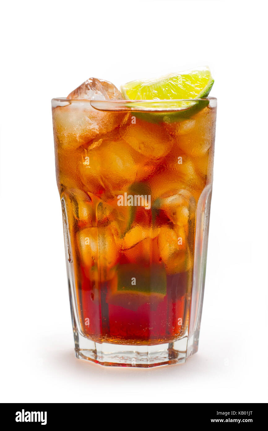Cocktail, Cuba Libre (white rum, coke, lime Stock Photo - Alamy