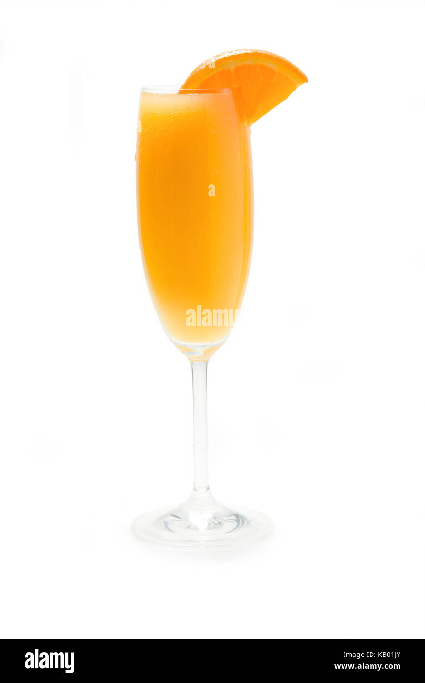 Long Drink, Mimosa (Sparkling Wine, orange juice), Stock Photo