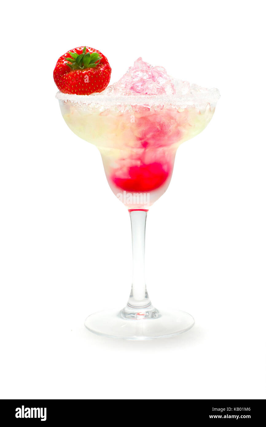 Cocktail, Strawberry Margarita (tequila, lime juice, Triple Sec