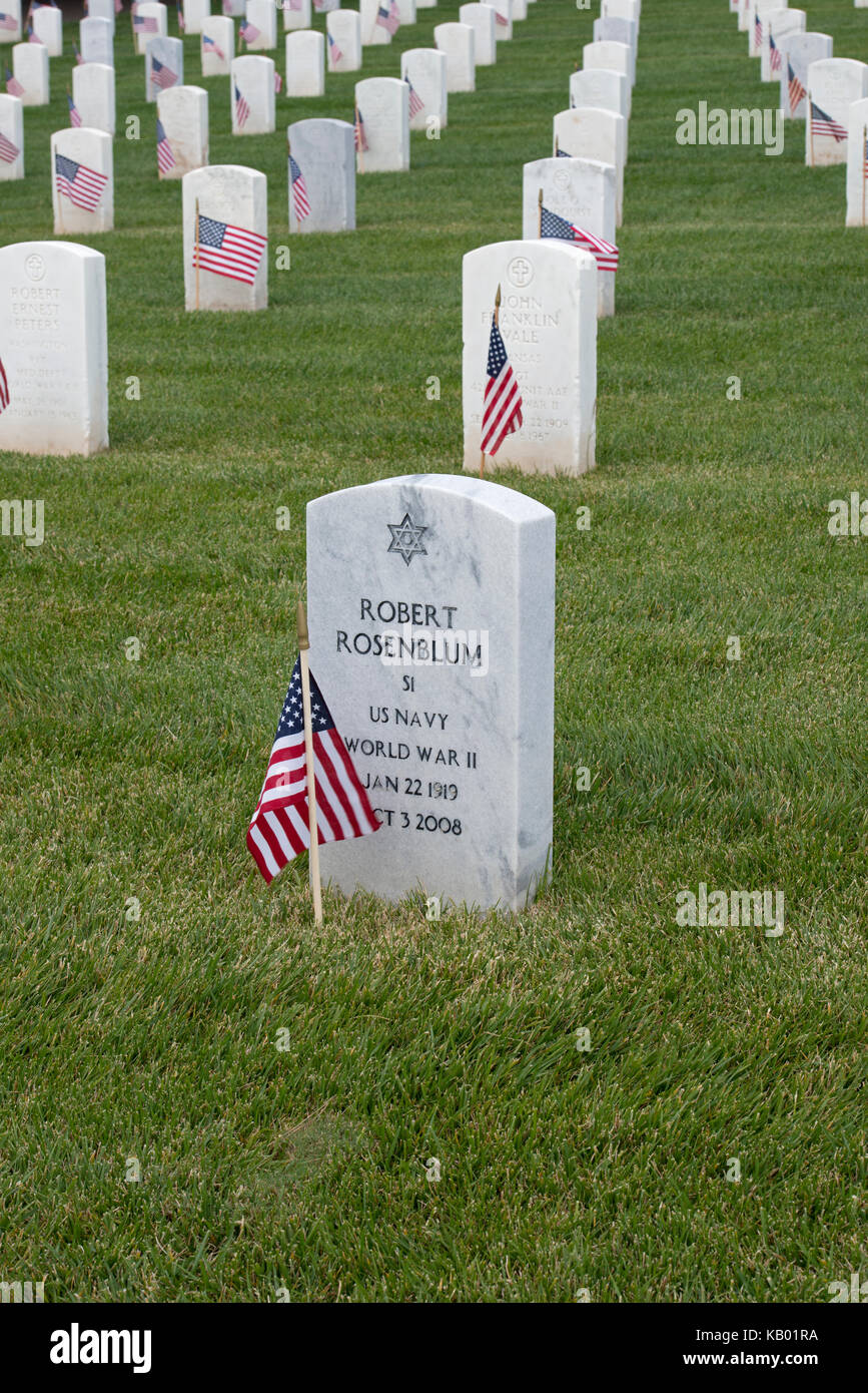 Fort Rosecrans National Cemetery, San Diego, California, USA Stock Photo