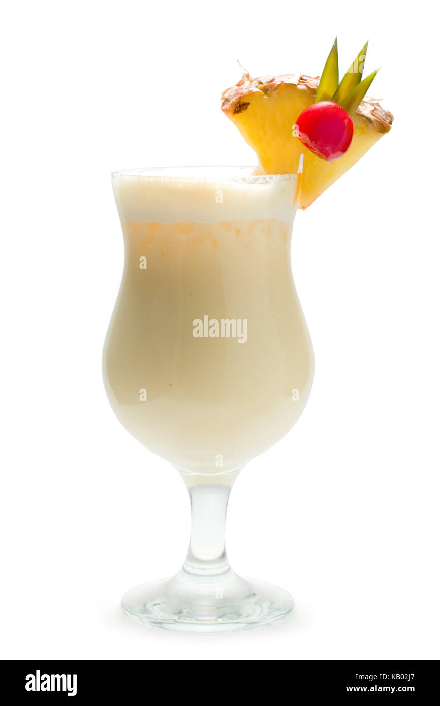 Cocktail, Long Drink, Pina Colada (white rum, coconut palm syrup, pineapple juice, cream), Stock Photo