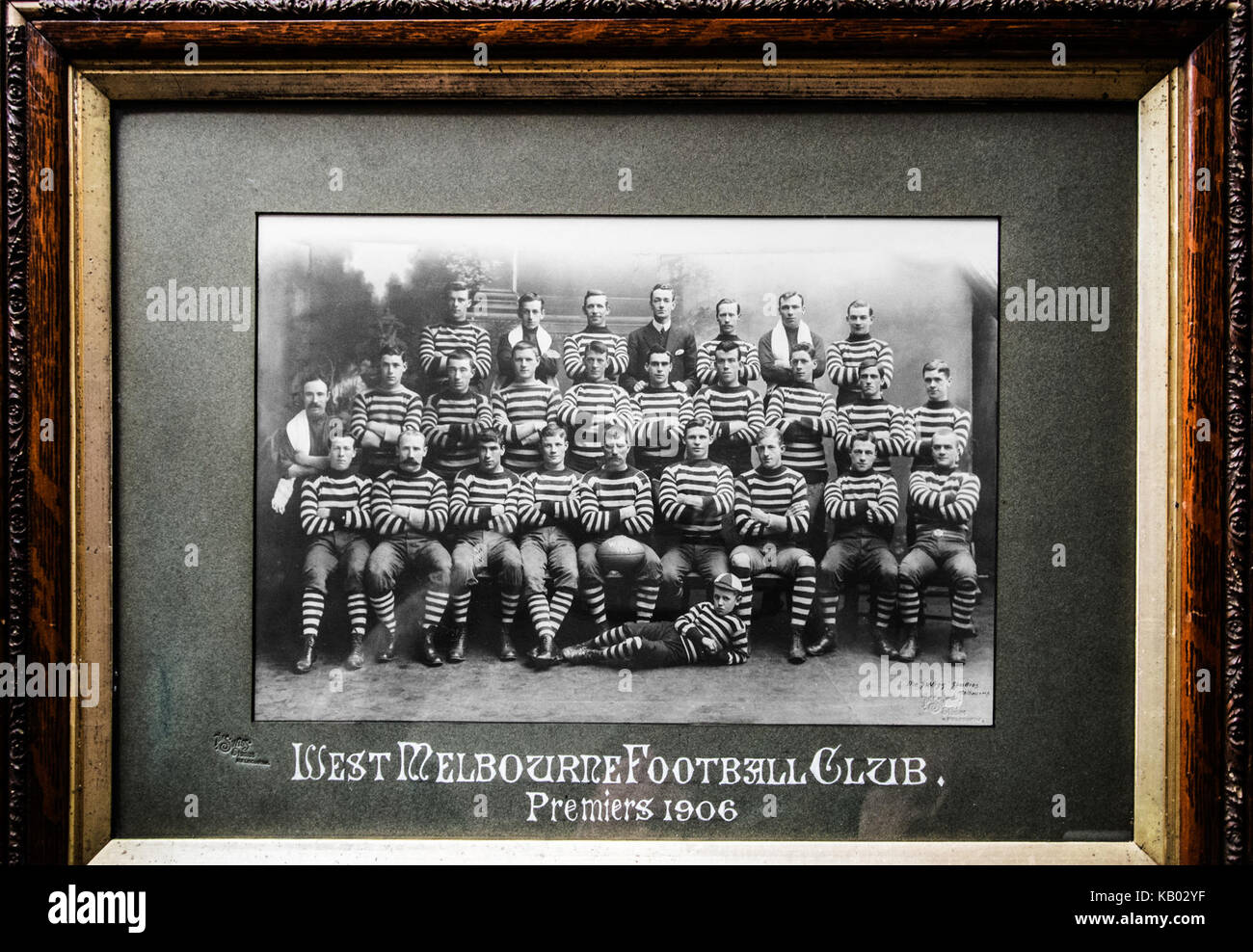 West Melbourne Football Team VFA Premiers 1906 Stock Photo