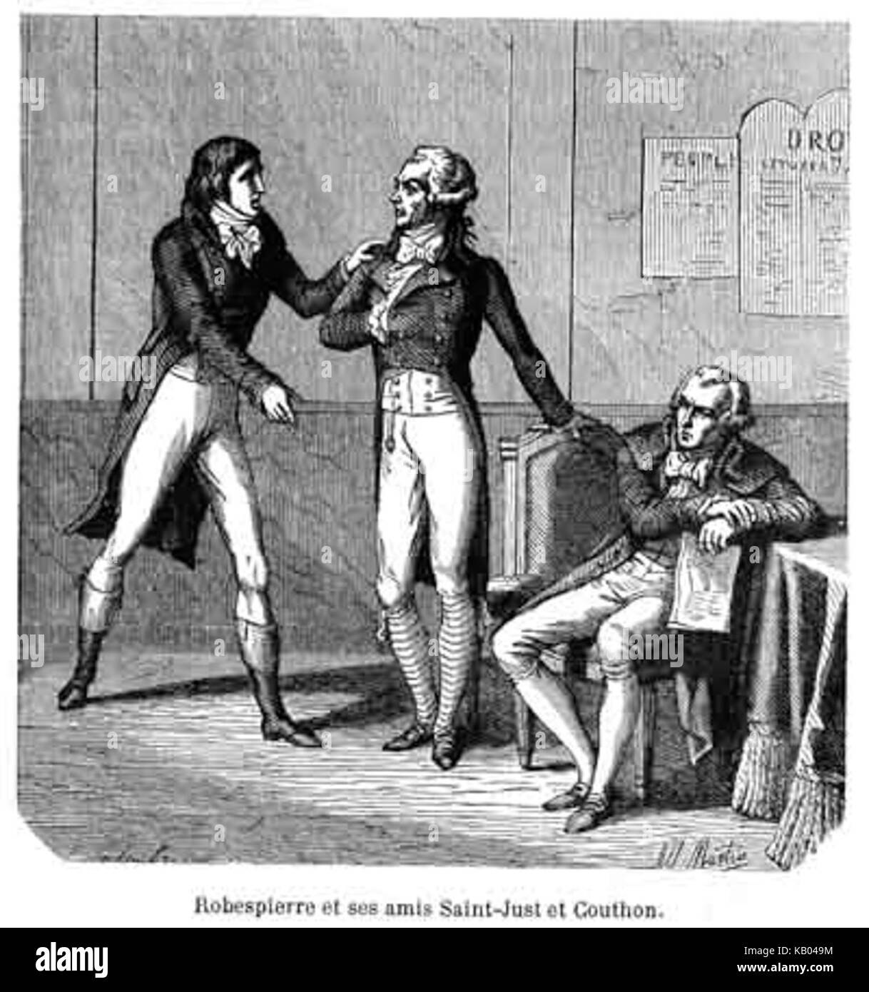 Triumvirate Robespierre Couthon Saint Just Stock Photo Alamy