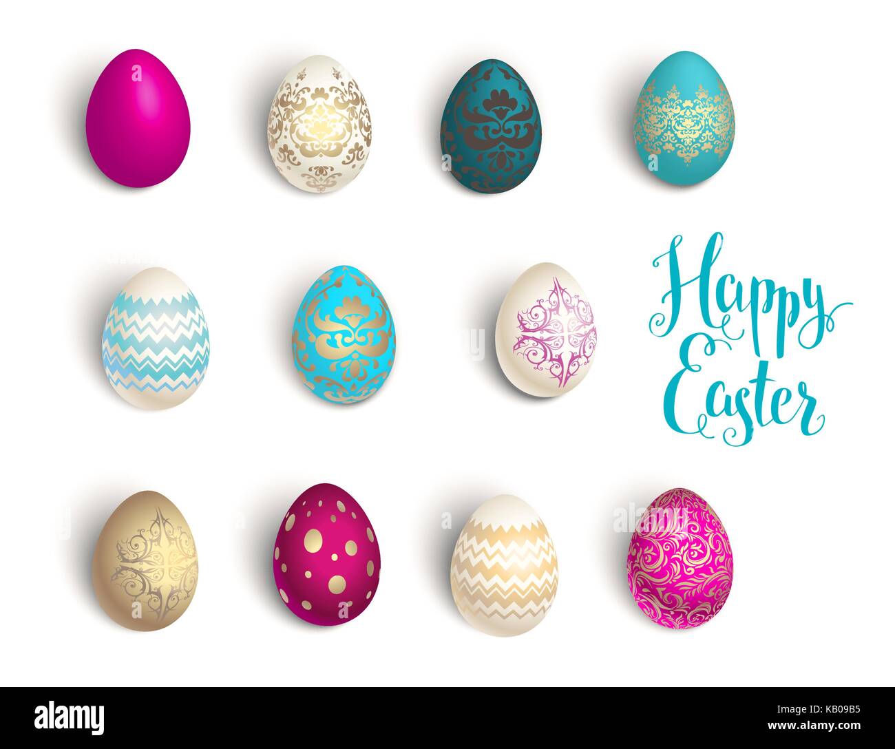 Easter eggs set Stock Vector Image & Art - Alamy