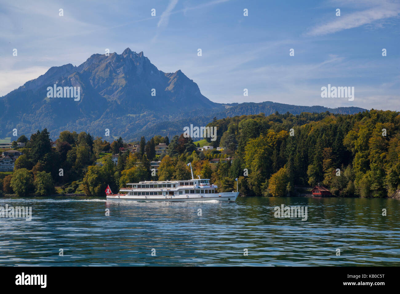 Tour boat on Lake Lucerne Switzerland Luzern Swiss Stock Photo Alamy