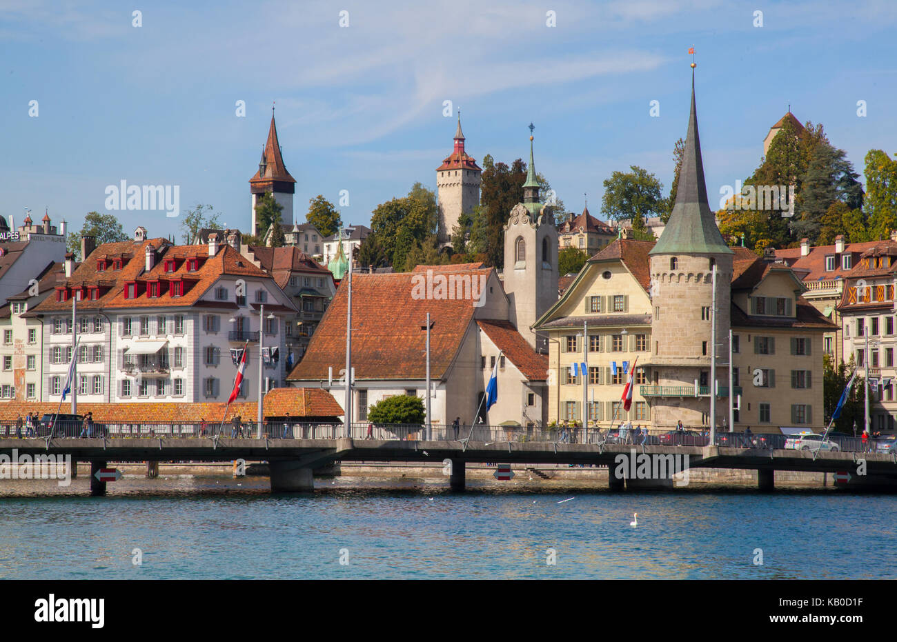 Church of St Leodegar Lucerne Switzerland Luzern Swiss Roman Catholic basilica Lake Lucerne