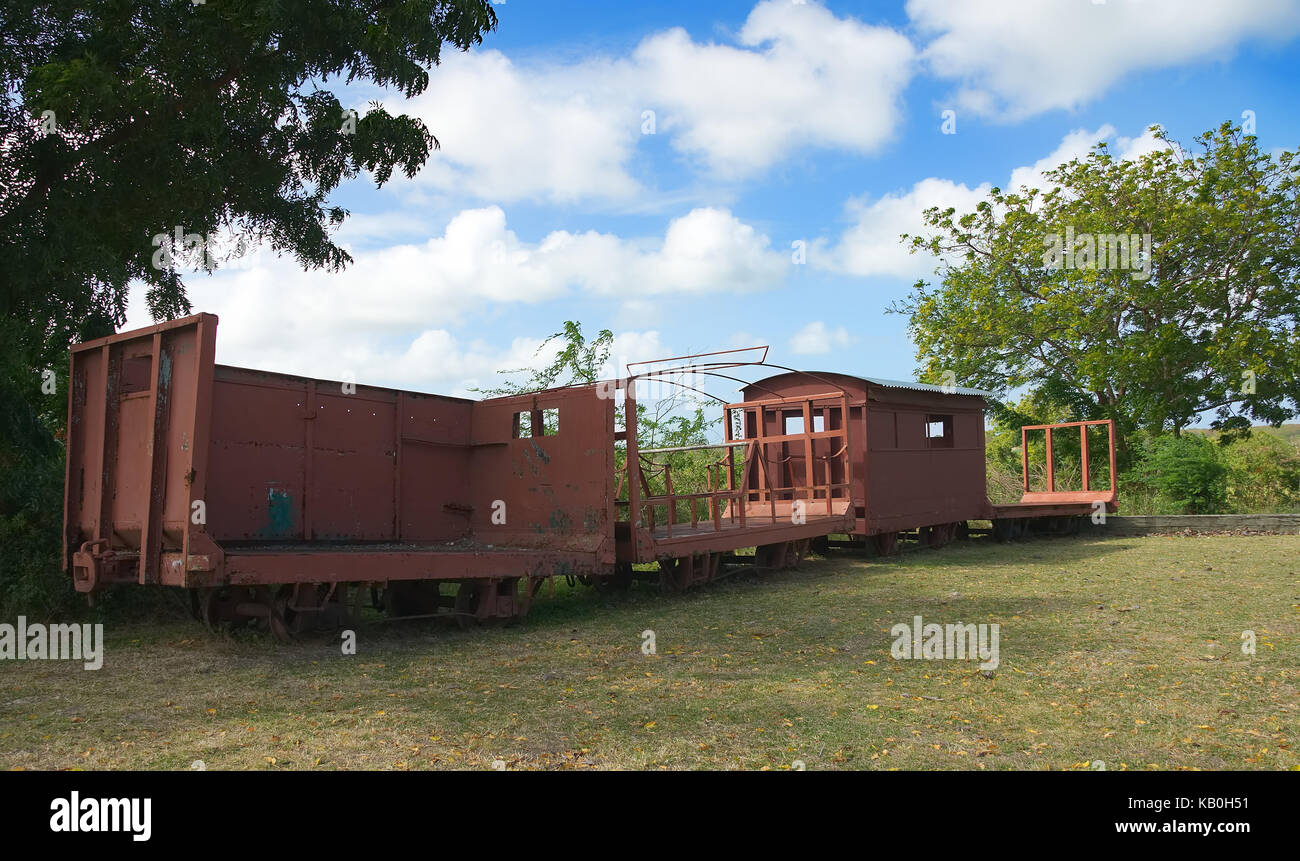 Betty's Hope Historic Sugar Plantation - Caribbean tropical island - Saint John's - Antigua and Barbuda Stock Photo