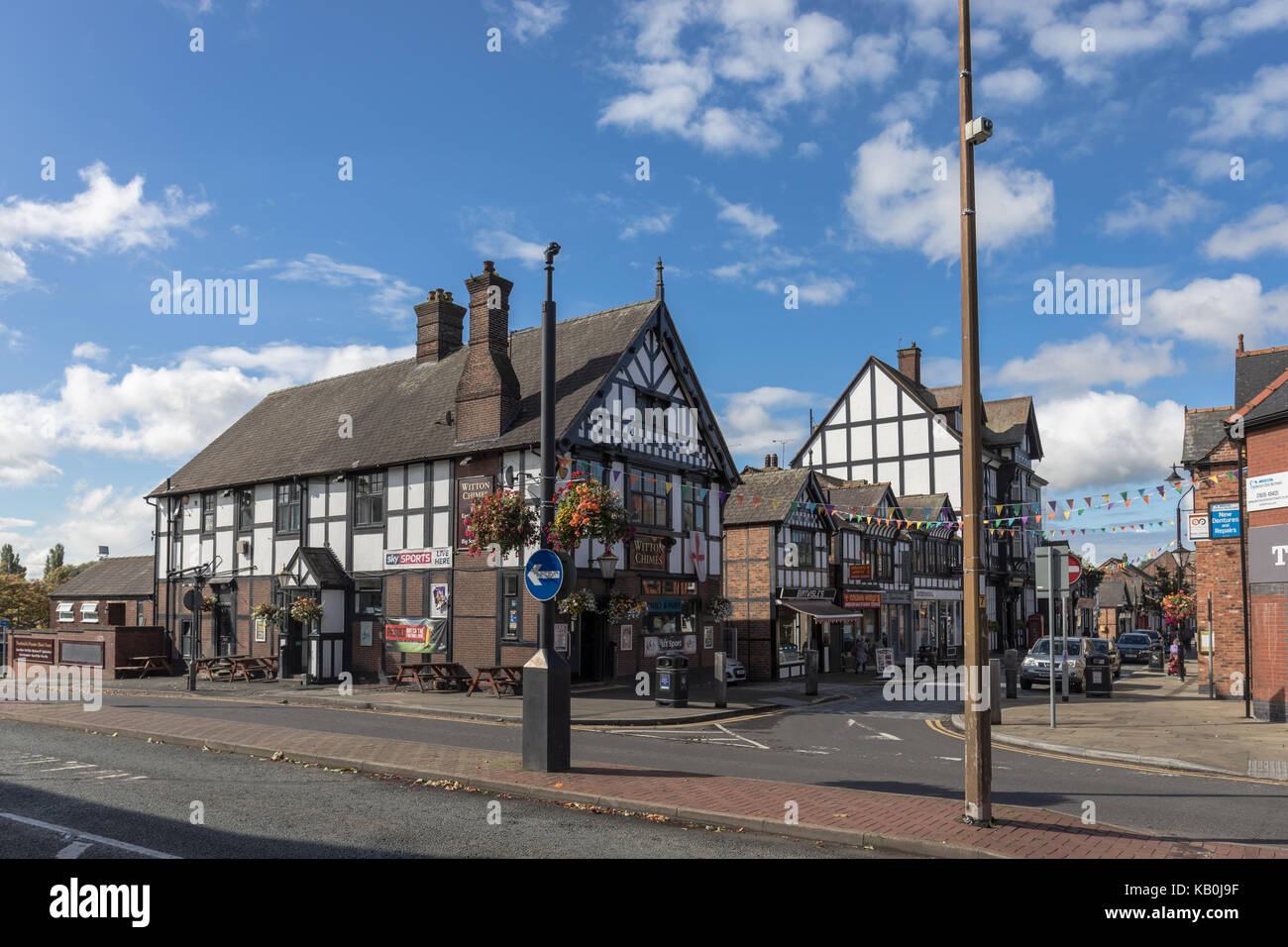 Traditional houses in Northwich, Cheshire, UK Stock Photo