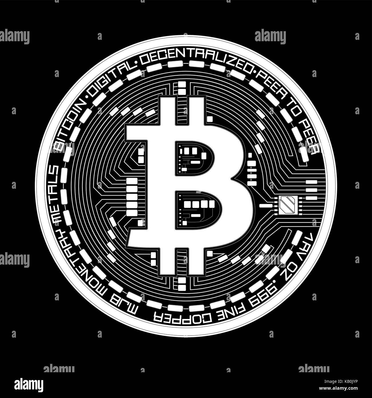 Bitcoin coin black wallet Black and White Stock Photos & Images - Alamy