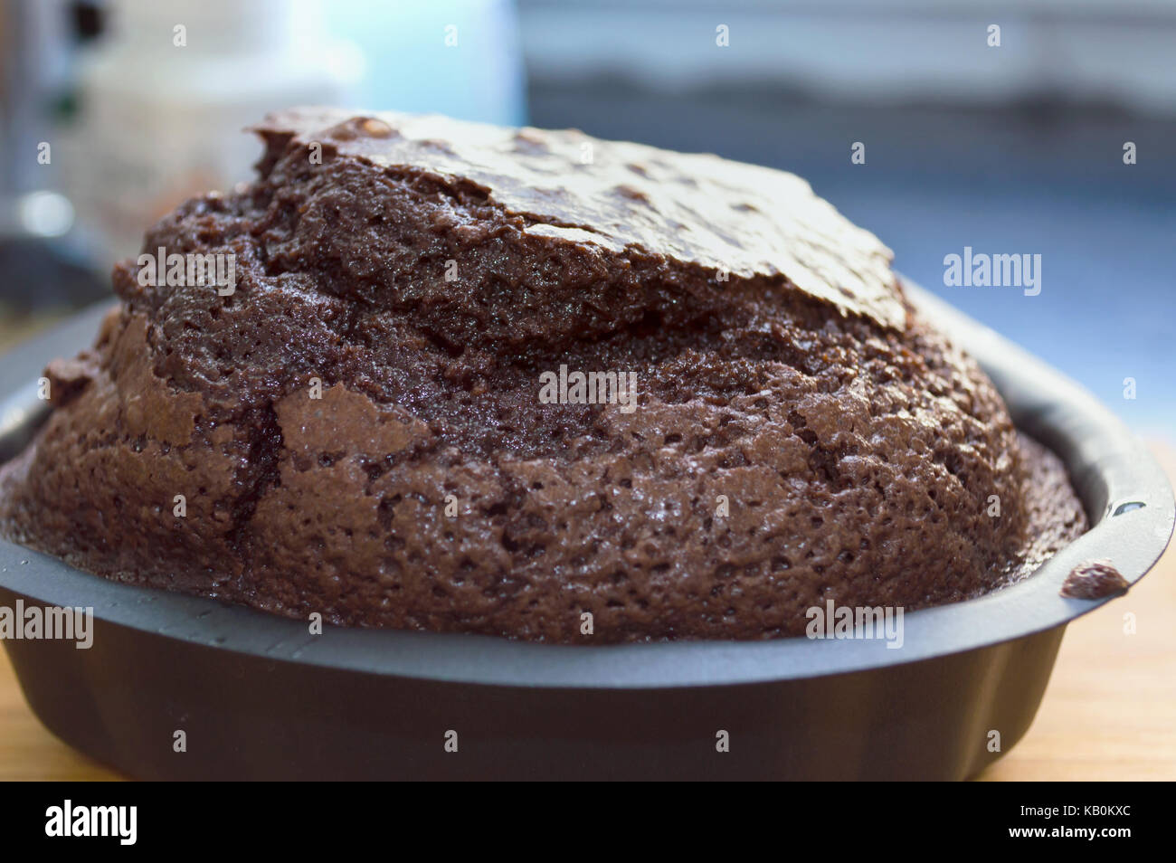 freshly baked chocolate cake Stock Photo Alamy