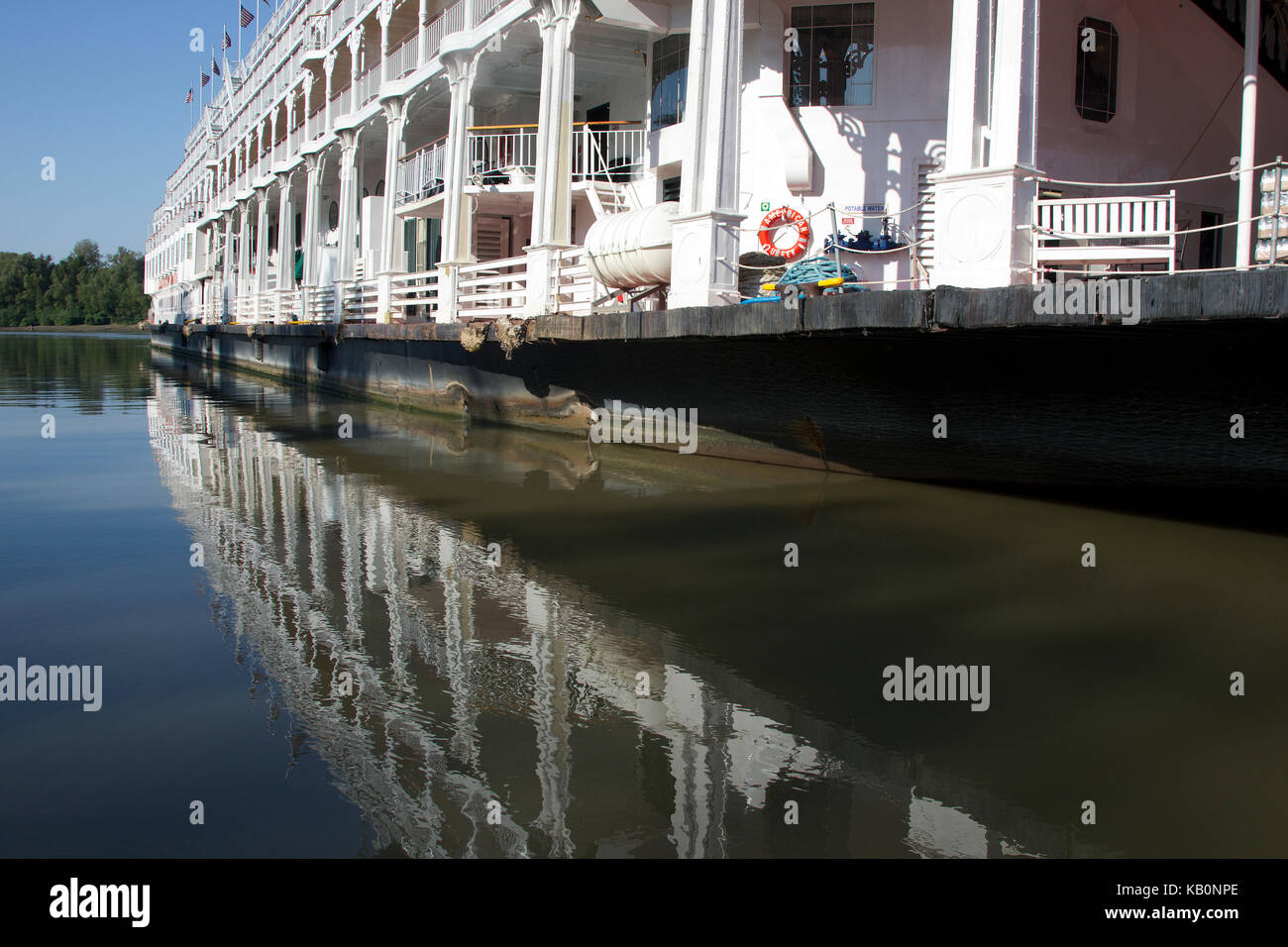 American Queen Steamboat Docked at Helena Arkansas Stock Photo