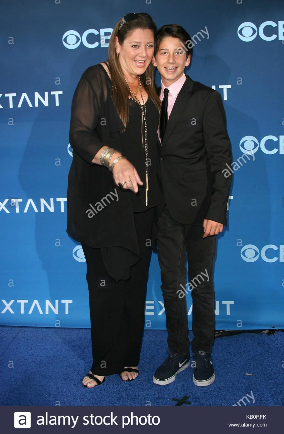 Camryn Manheim and Milo Manheim. "Extant" premiere party in Los Stock Photo 161672999 Alamy