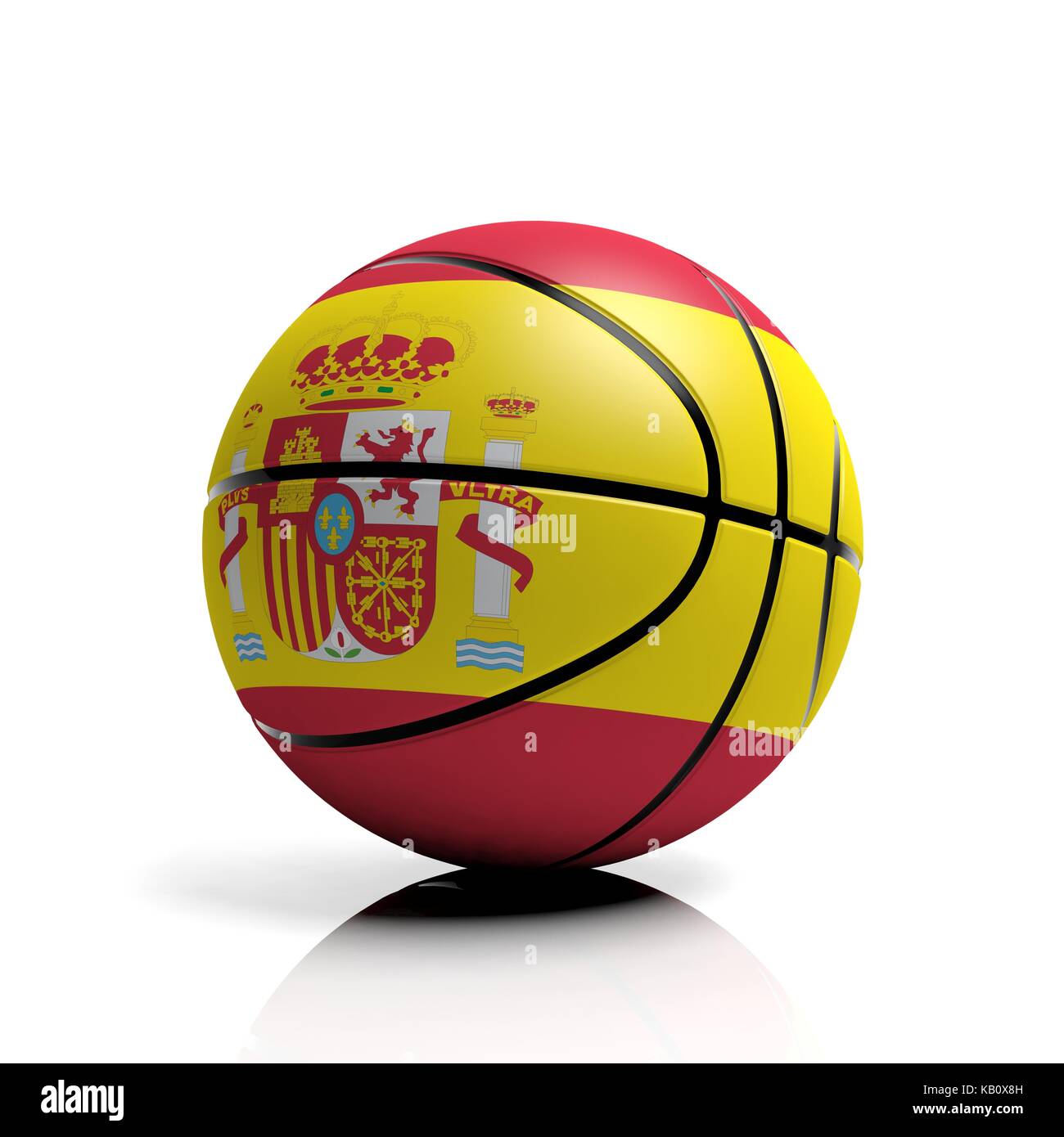 Basketball ball flag of Spain isolated on white background Stock Photo -  Alamy