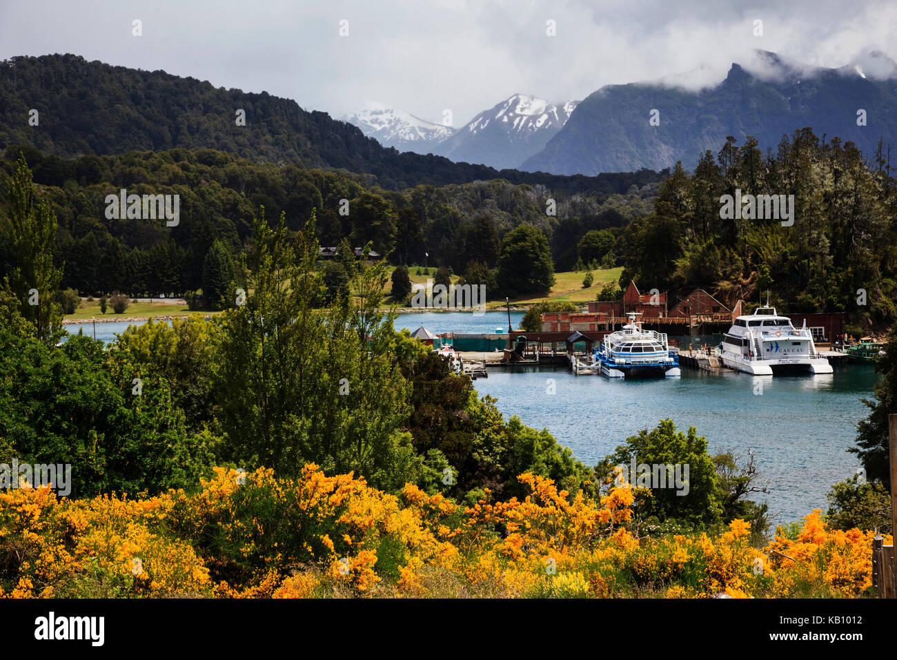 Lake Nahuel Huapi, Parque Nacional Nahuel Huapi National Park, lake region, Llao Llao near Bariloche, Patagonia, Argentina, South America Stock Photo