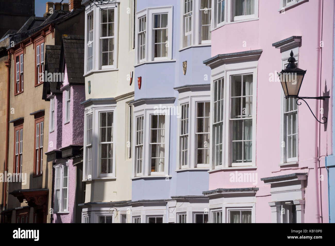 Colourful buildings on Holywell Street, Oxford, UK Stock Photo