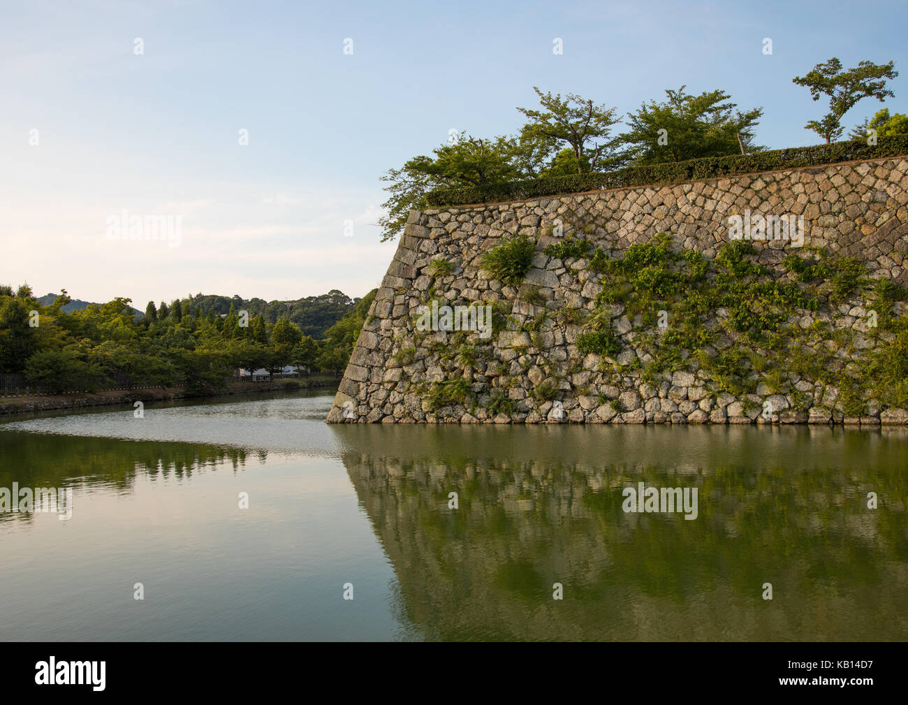 The moats in front of the famous himeji castle used by shoguns and samurais, Hypgo Prefecture
