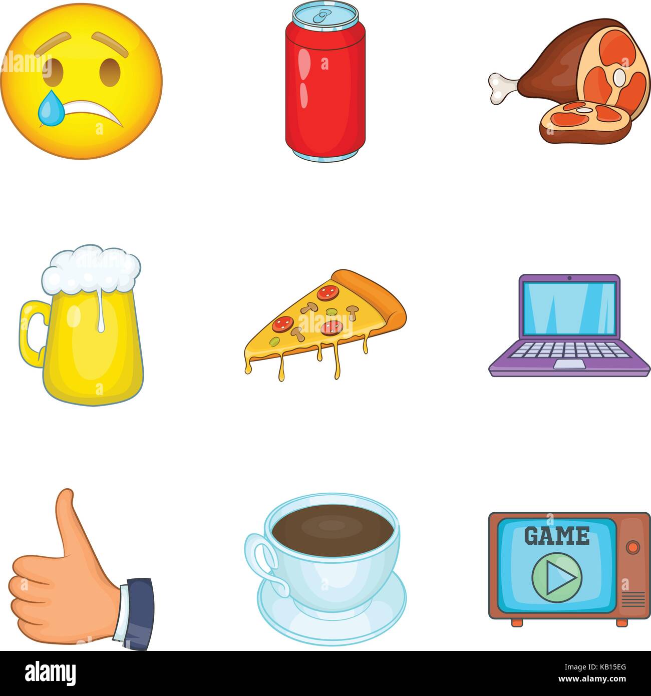 Deleterious effect icons set, cartoon style Stock Vector Image & Art - Alamy